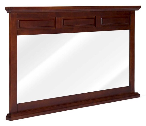 Sob nábytek - Velké hnědé zrcadlo dřevěné Bradford 160x86 - F010013219