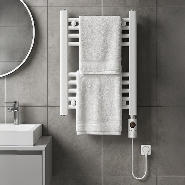 BPS-koupelny Elektrický koupelnový radiátor MANAM WH 300W, 40x50 cm, bílý