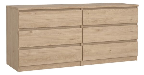 Komoda v dekoru dubu v přírodní barvě 154x70x50 cm Naia – Tvilum