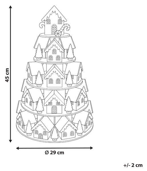 Vánoční dekorace LED KELLOKOSKI 45 cm Světle hnědá