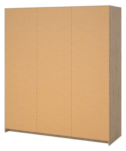 Šatní skříň v dekoru dubu s posuvnými dveřmi v přírodní barvě 177x200x60 cm Naia – Tvilum