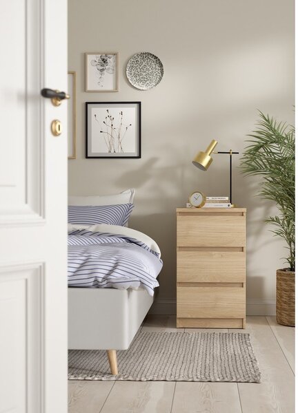 Komoda v dekoru dubu v přírodní barvě 40x70x50 cm Naia – Tvilum