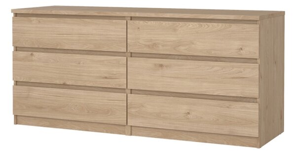 Komoda v dekoru dubu v přírodní barvě 154x70x50 cm Naia – Tvilum