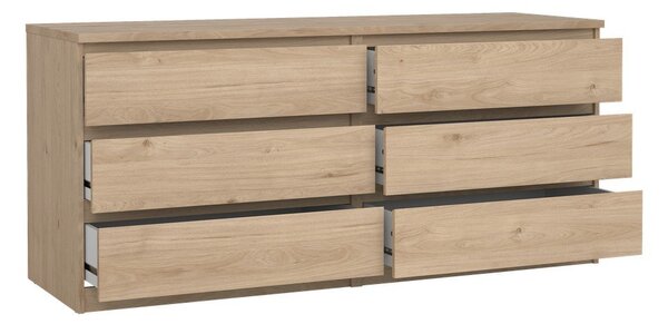 Komoda v dekoru dubu v přírodní barvě 154x70x50 cm Naia – Tvilum