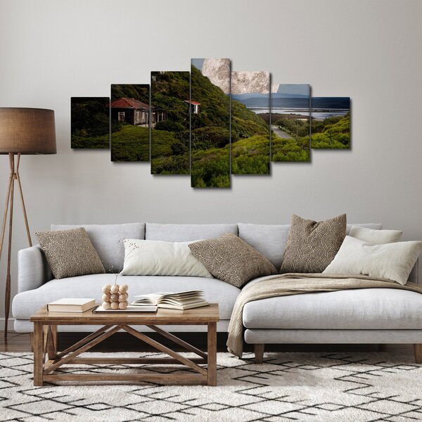 Obraz krajiny s měsícem (210x100 cm)