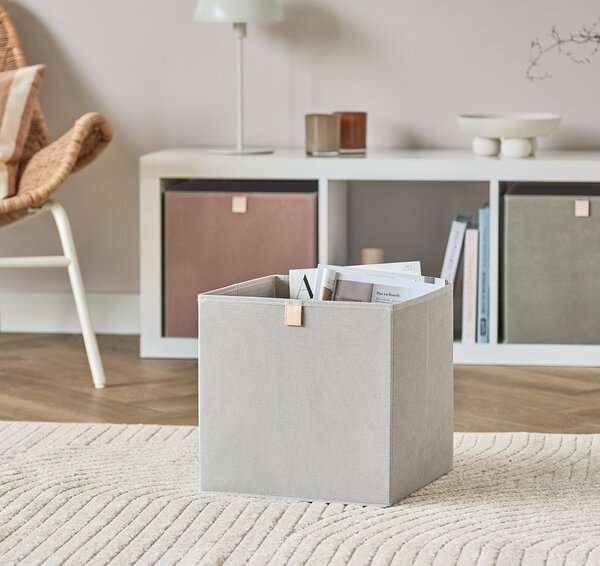 Zeller Present Úložný box, kostka, do čtvercový knihoven WOVEN 32x32x32,mocha