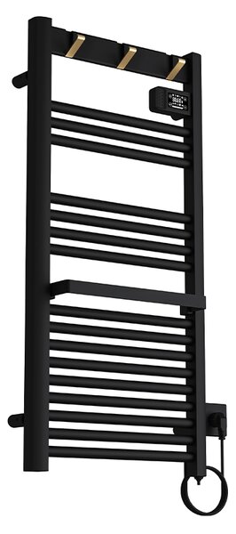 BPS-koupelny Elektrický koupelnový radiátor YASUR BL ECO 500W, 50x105 cm, černý