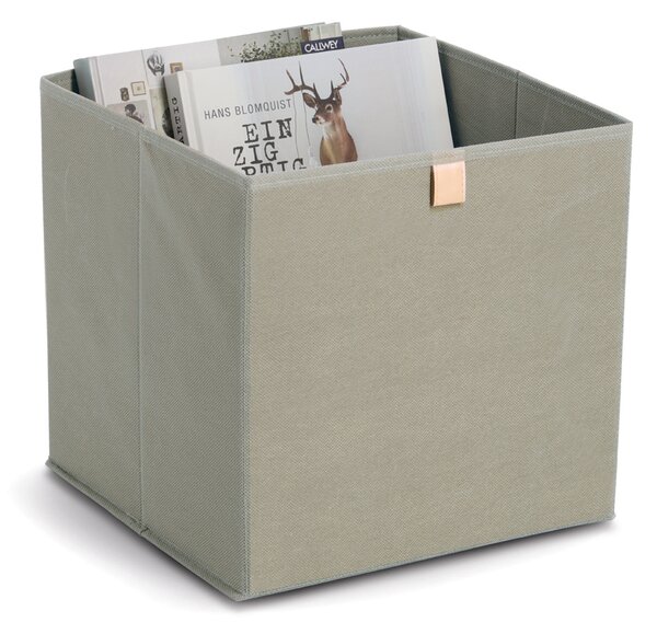 Zeller Present Úložný box, kostka, do čtvercový knihoven WOVEN 32x32x32, khaki
