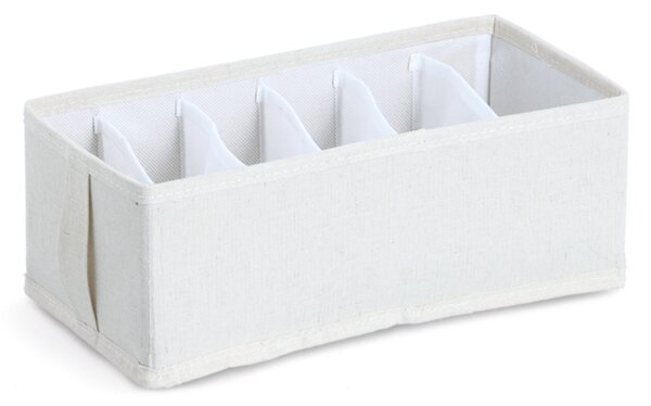 Zeller Present Organizér na spodní prádlo, WHITY, obdélník s 6 přepážkami, 15x30x11