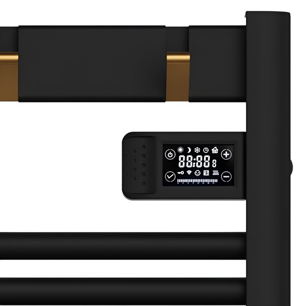 BPS-koupelny Elektrický koupelnový radiátor YASUR BL ECO 500W, 50x105 cm, černý