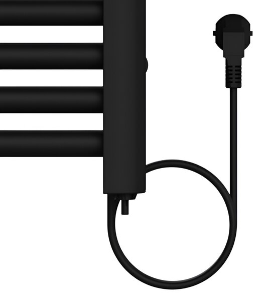 BPS-koupelny Elektrický koupelnový radiátor YASUR BL ECO 500W, 50x105 cm, černý
