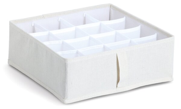 Zeller Present Organizér na spodní prádlo, WHITY, čtverec s 16 přepážkami, 30x30x11