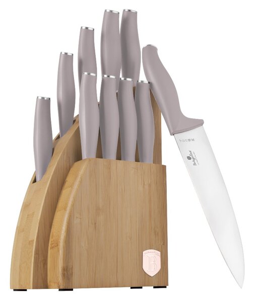 Sada nožů se stojanem BAMBOO 10 ks Taupe Collection