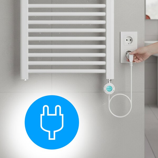 BPS-koupelny Elektrický koupelnový radiátor KATLA WH 250W, 50x100 cm, bílý