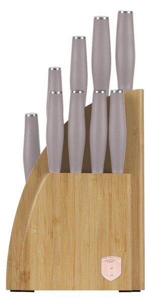 Sada nožů se stojanem BAMBOO 10 ks Taupe Collection