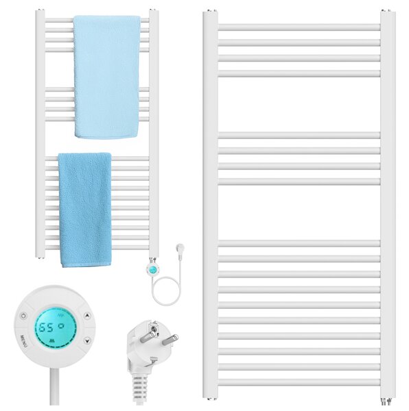 BPS-koupelny Elektrický koupelnový radiátor KATLA WH 250W, 50x100 cm, bílý