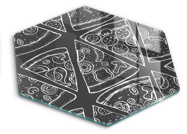 Skleněná krájecí deska Pizza ilustrace