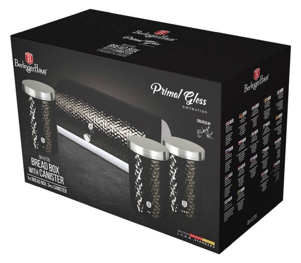 Chlebník a dóza na potraviny sada 4 ks Primal Gloss Collection