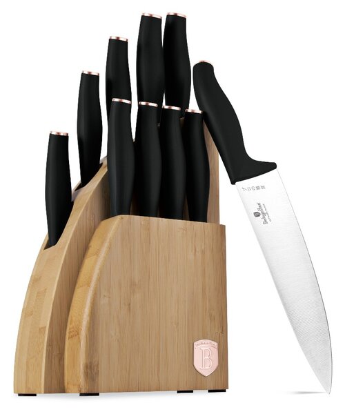 Sada nožů se stojanem BAMBOO 10 ks Black Rose Collection