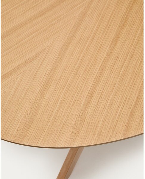 Jídelní stůl s deskou v dubovém dekoru 110x180 cm Naanim – Kave Home