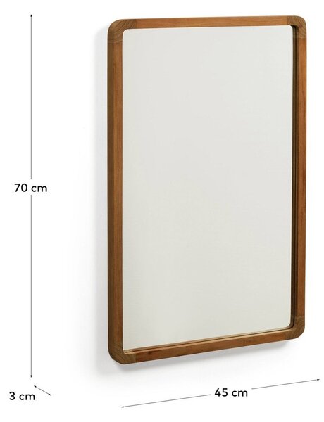 Nástěnné zrcadlo s dřevěným rámem 45x70 cm Shamel – Kave Home