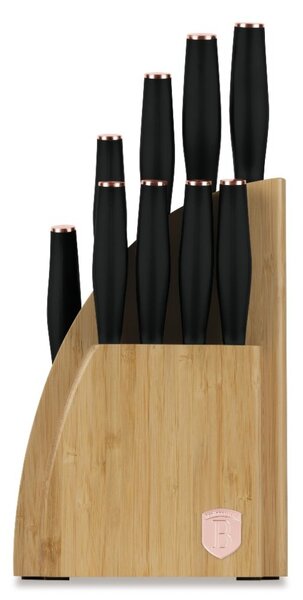 Sada nožů se stojanem BAMBOO 10 ks Black Rose Collection