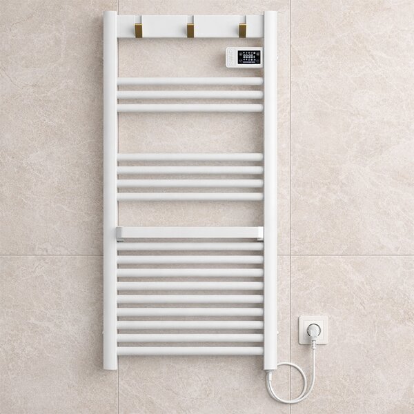 BPS-koupelny Elektrický koupelnový radiátor YASUR WH ECO 500W, 50x105 cm, bílý