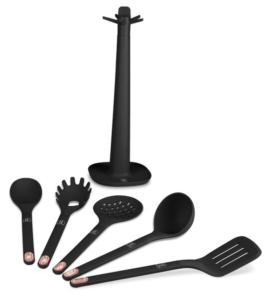 Kuchyňské náčiní sada 6 ks se stojanem Black Rose Collection