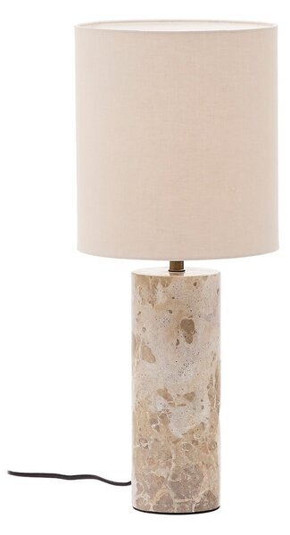 Béžová mramorová stolní lampa s textilním stínidlem (výška 54 cm) Raze – Kave Home