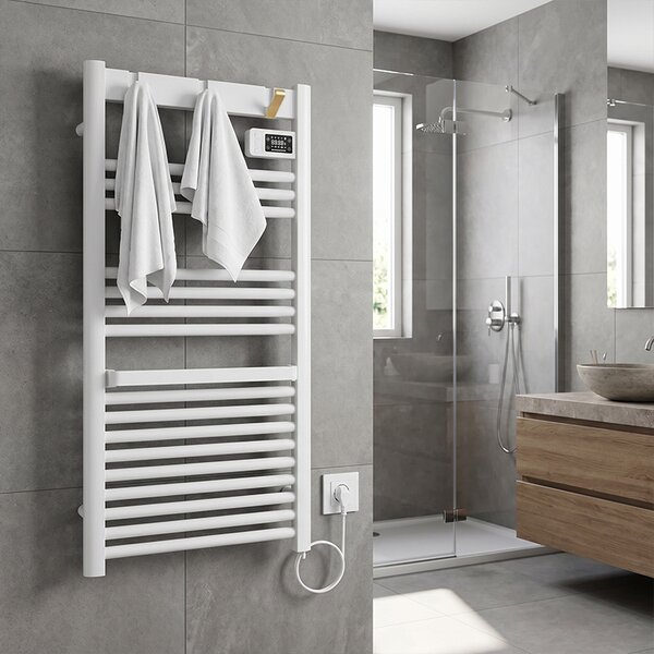 BPS-koupelny Elektrický koupelnový radiátor YASUR WH ECO 500W, 50x105 cm, bílý