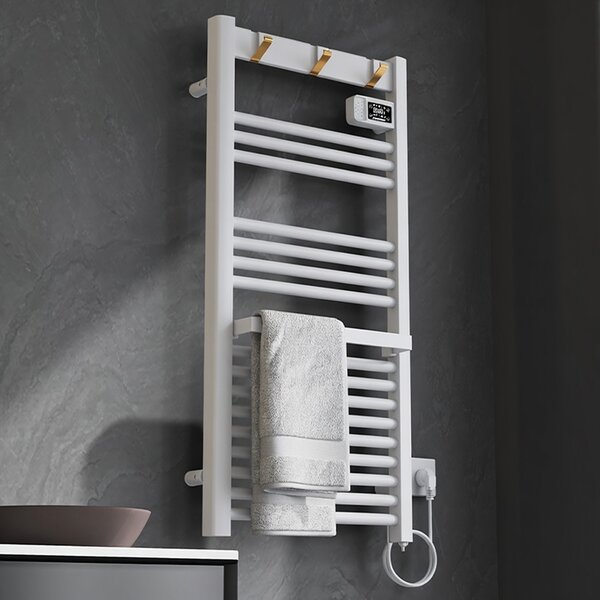 BPS-koupelny Elektrický koupelnový radiátor YASUR WH ECO 500W, 50x105 cm, bílý