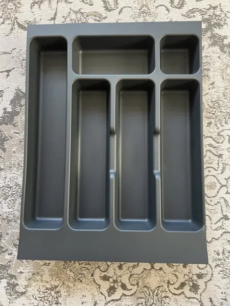 ADEO Vložka / příborník do 40cm šuplíku - CUTLERY šedý plast 30 x 46 cm