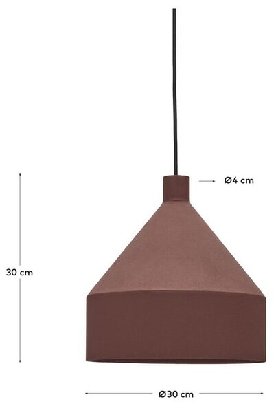 Závěsné svítidlo v terakotové barvě s kovovým stínidlem ø 30 cm Peralta – Kave Home