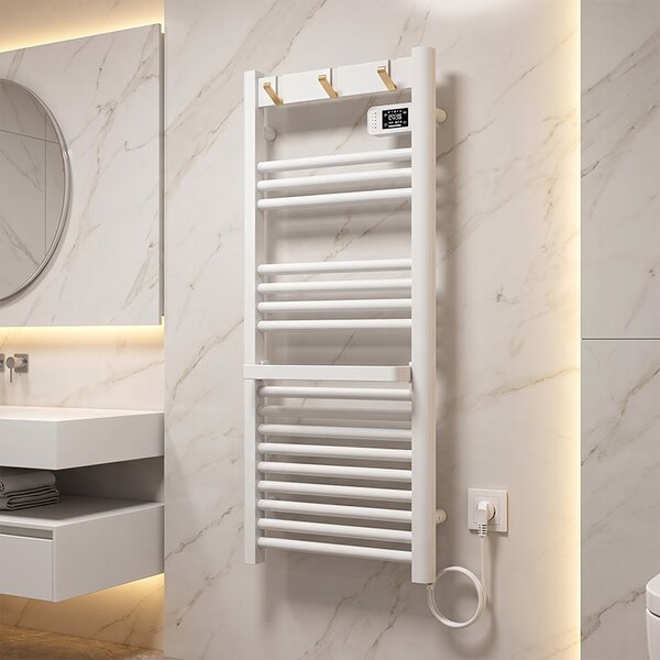 BPS-koupelny Elektrický koupelnový radiátor YASUR WH ECO 500W, 50x105 cm, bílý