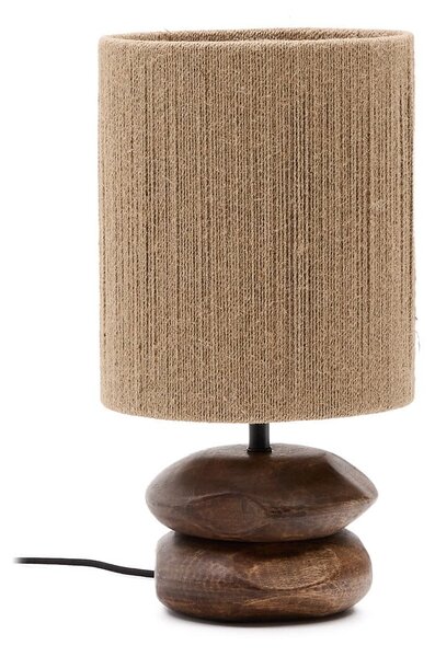 Stolní lampa v tmavě přírodní barvě z masivu akácie (výška 43 cm) Kor – Kave Home