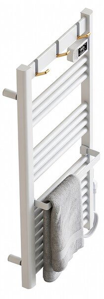 BPS-koupelny Elektrický koupelnový radiátor YASUR WH ECO 500W, 50x105 cm, bílý