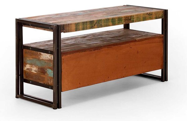 Sob nábytek - TV stolek z masivu 112 cm Ontario recyklované dřevo - F0A00001281W