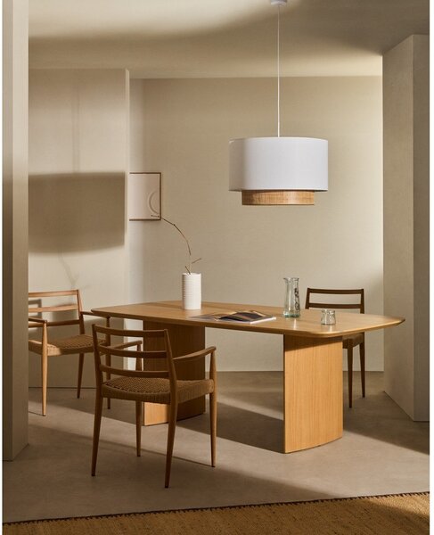 Jídelní stůl v dekoru dubu v přírodní barvě 100x240 cm Litto – Kave Home