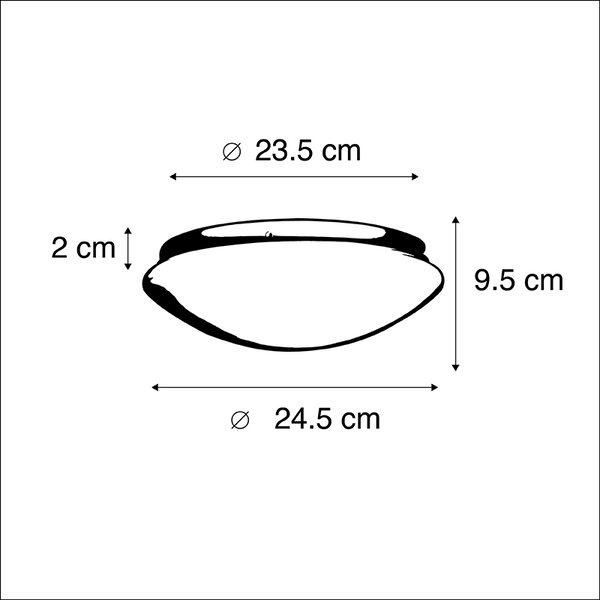 Moderní stropní svítidlo bílé včetně LED 8W - Tiho