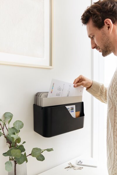 Rotho Sestava – Organizér na poštu + Archivační box - myPAPER černý