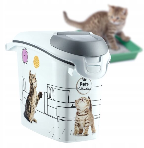 CURVER Kontejner a úložný box na granule pro kočky, 15l/6kg CAT