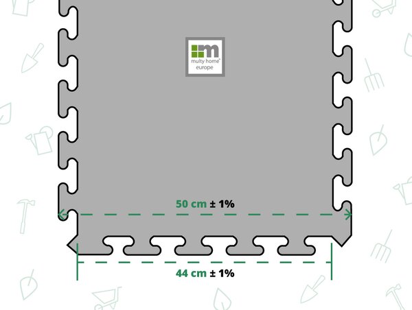 Multy home Gumová dlaždice FITNESS TILE 50 x 50 cm, černá, 1 ks 4016.91.00