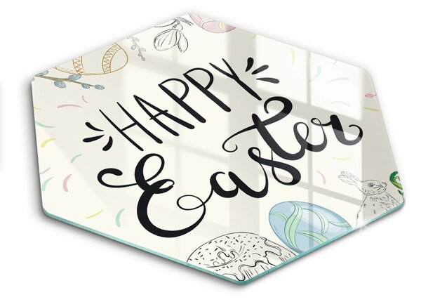 Skleněná krájecí deska Happy easter