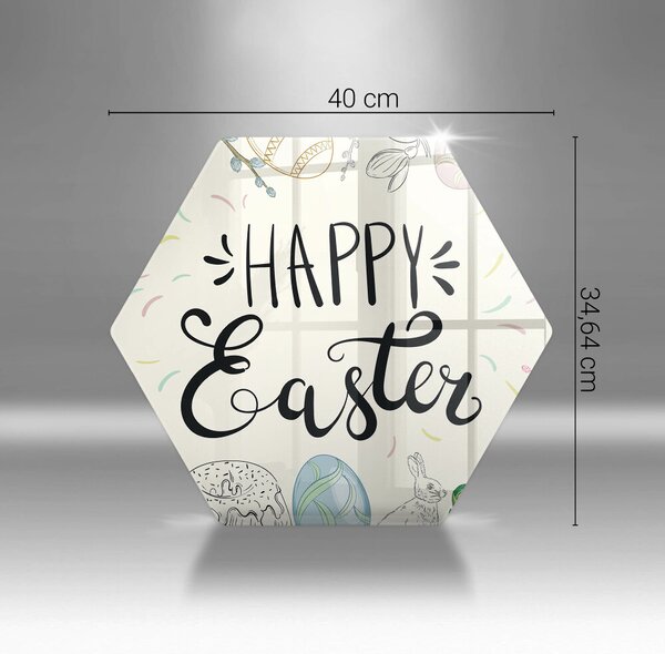 Skleněná krájecí deska Happy easter