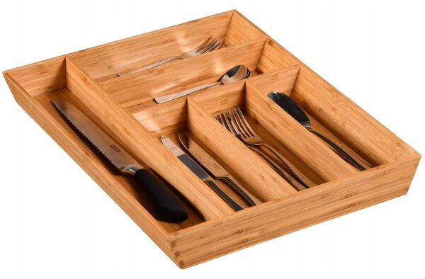 Kesper Organizér do šuplíku, příborník + na kuchyňské nářadí bambusový KESP 70 x 43 cm (SADA)