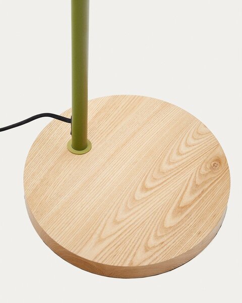 Zelená/v přírodní barvě stojací lampa s kovovým stínidlem (výška 150 cm) Catlar – Kave Home