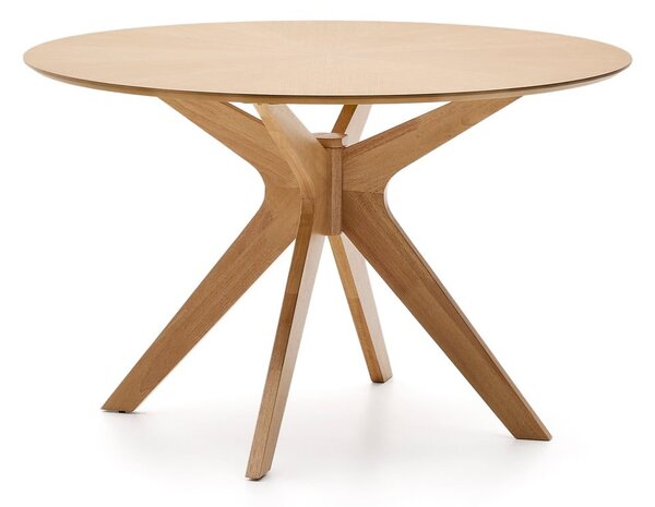 Kulatý jídelní stůl s deskou v dubovém dekoru ø 120 cm Naanim – Kave Home