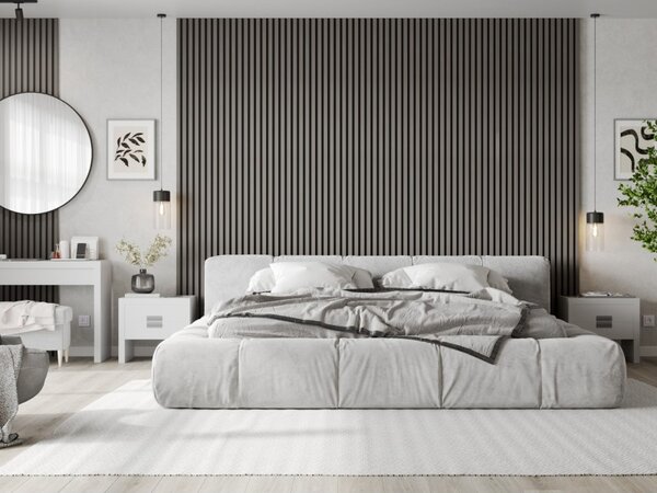 Mexen Lam-B, akustické stěnové lamely 275 × 30 cm, HDF deska 4 mm, technická dýha, dub ocelový, S100-275307-3015-006