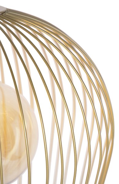 Designové závěsné svítidlo zlaté - Wire Ario