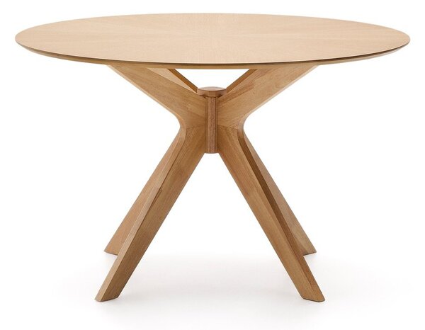 Kulatý jídelní stůl s deskou v dubovém dekoru ø 120 cm Naanim – Kave Home